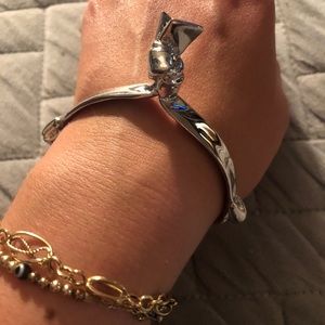 Jennifer Fisher silver knot bracelet bangle